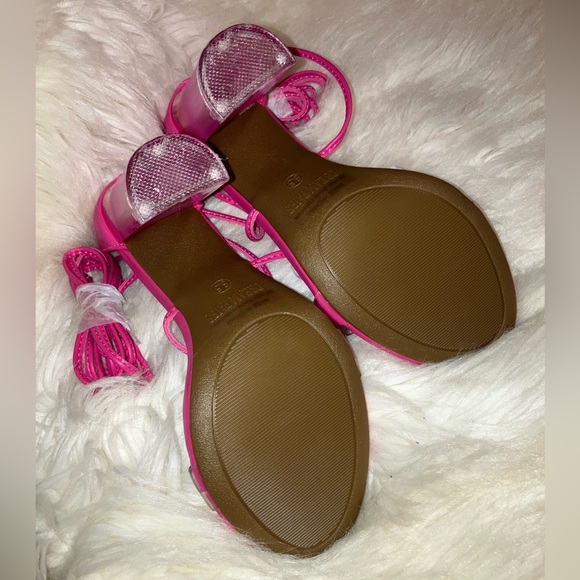 Lace Up Transparent Heel Sandal - Picture 10 of 11